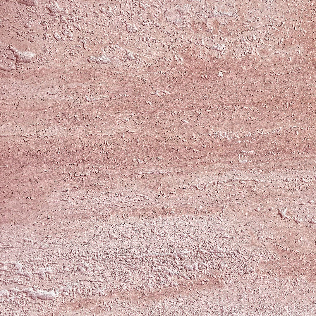 Porto Travertine Side Table, Red